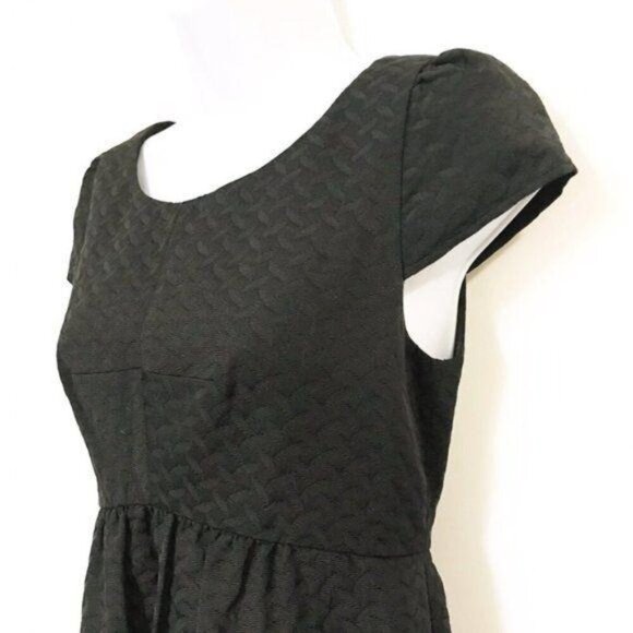 Anthro HD in Paris blk textured Empress dress, Siz - Picture 4 of 8